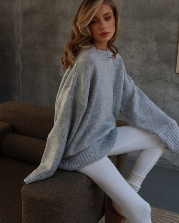 109 Светр в’язаний з акцентним коміром